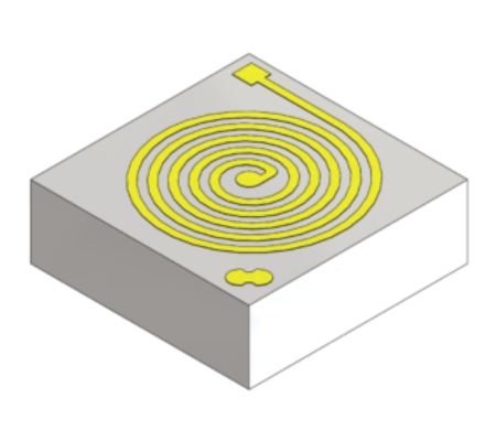 Spiral Inductor manufactured by Piconics.